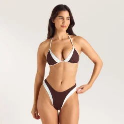 Monaco Triangle Bikini-Top - Schokolade