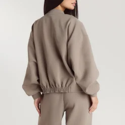 Neopren Bomberjacke - Taupe