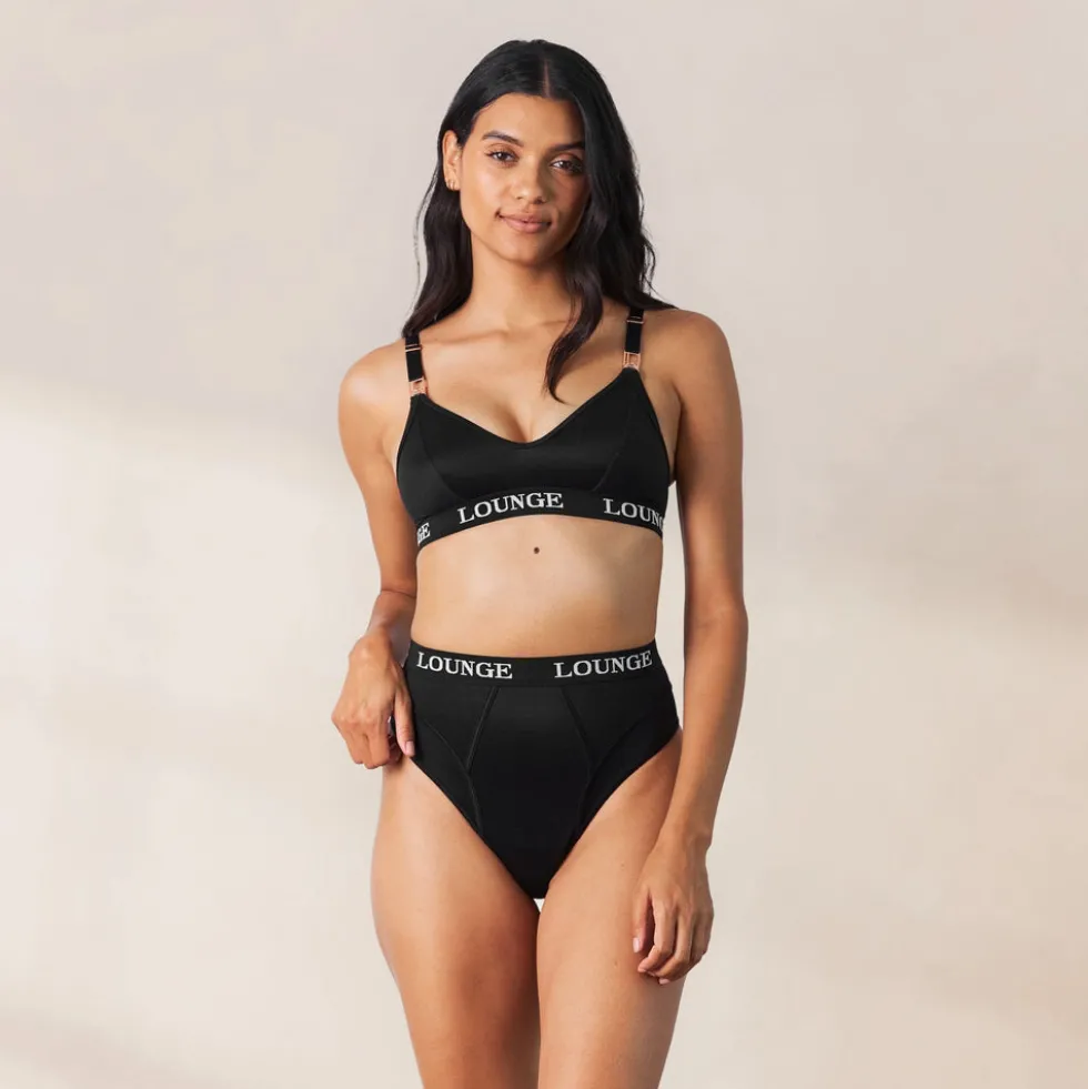Nurture Still-BH & String/Slip Set - Schwarz