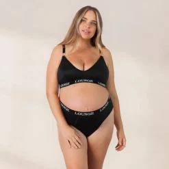 Nurture Still-BH & String/Slip Set - Schwarz