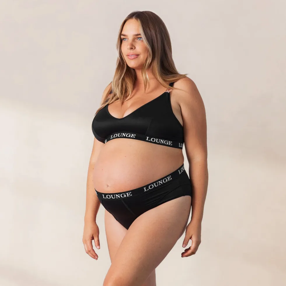 Nurture Still-BH & String/Slip Set - Schwarz