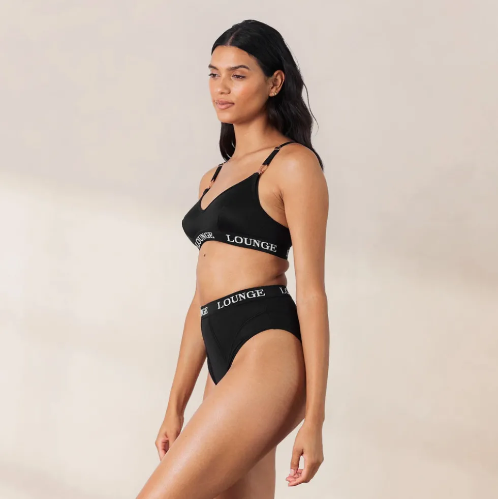 Nurture Still-BH & String/Slip Set - Schwarz