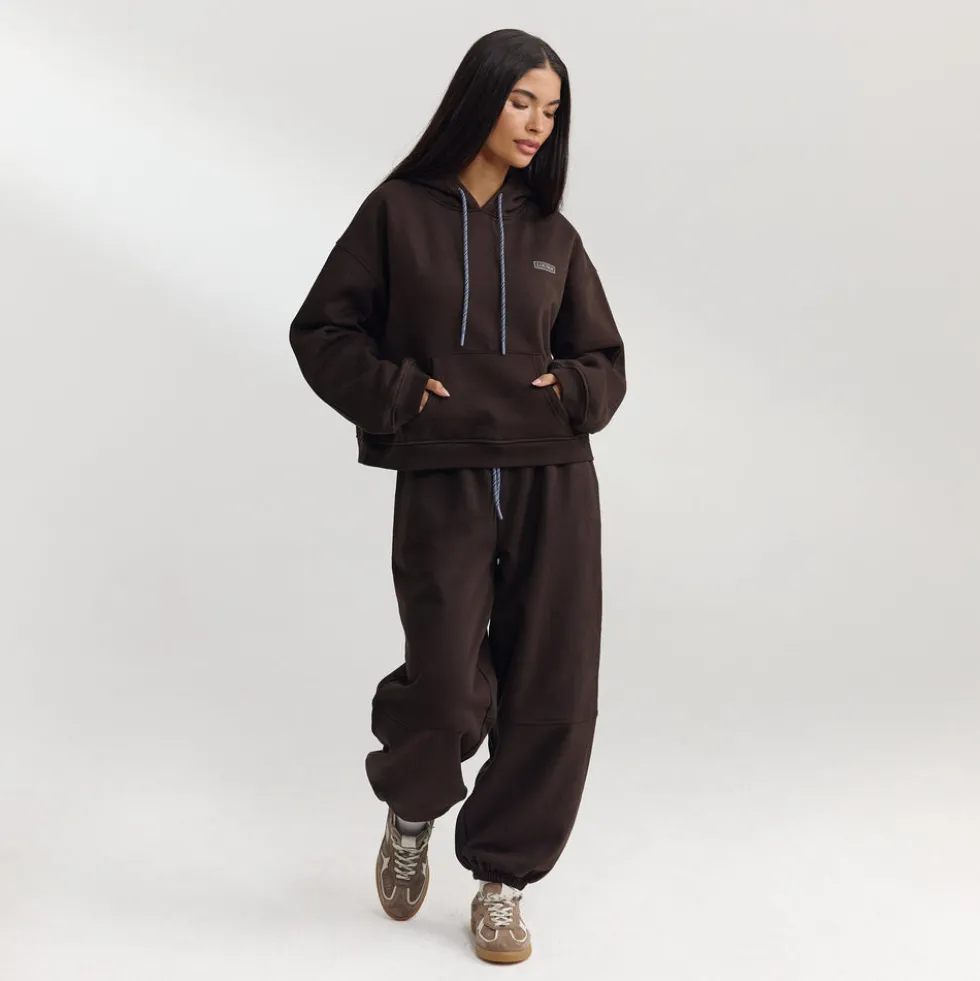 Oversized Hoodie - Dunkle Schokolade