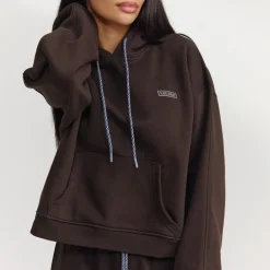 Oversized Hoodie - Dunkle Schokolade