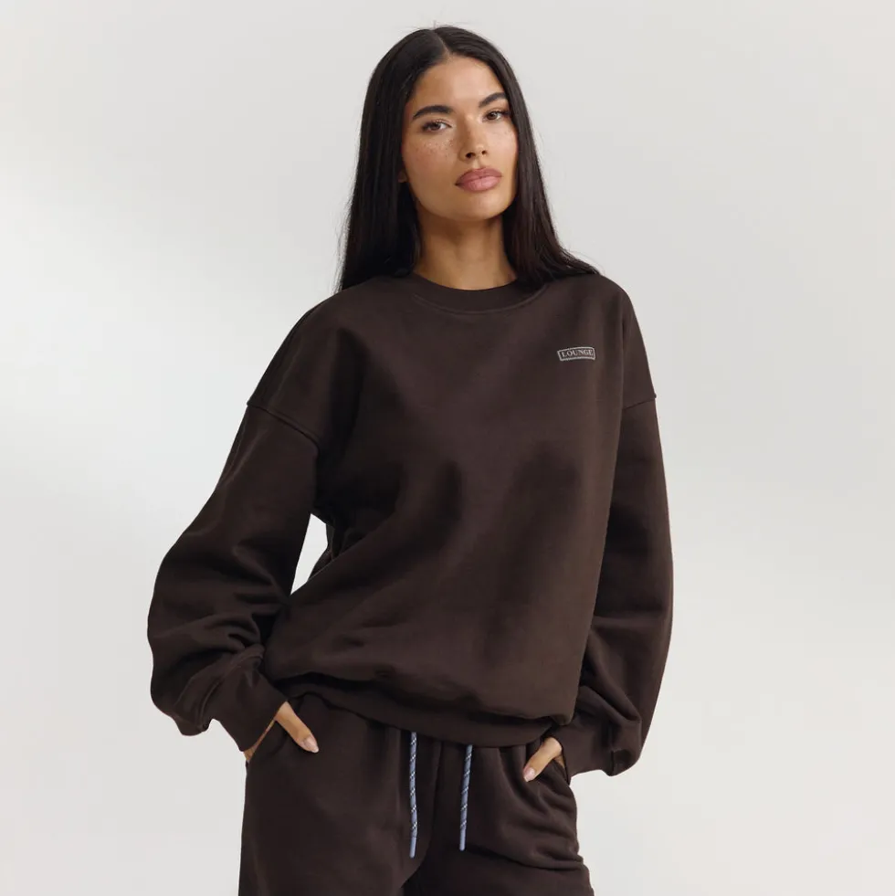 Oversized Pullover - Dunkle Schokolade