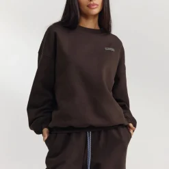 Oversized Pullover - Dunkle Schokolade