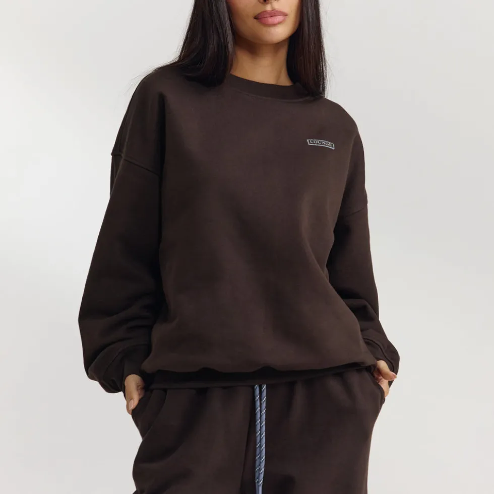 Oversized Pullover - Dunkle Schokolade