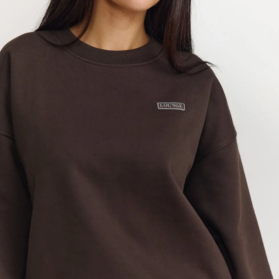 Oversized Pullover - Dunkle Schokolade