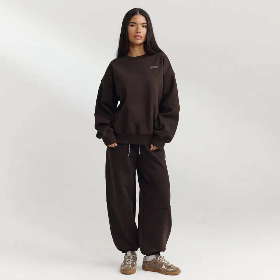 Oversized Pullover - Dunkle Schokolade