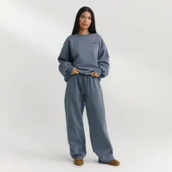Oversized Pullover - Gewaschenes Blau