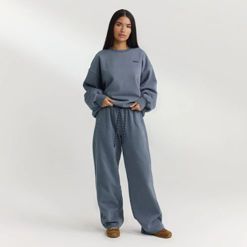 Oversized Pullover - Gewaschenes Blau