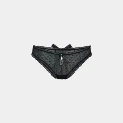 Polka Dot Brazilian Slip - Schwarz