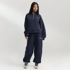 Pullover mit Reißverschluss - Dunkelblau