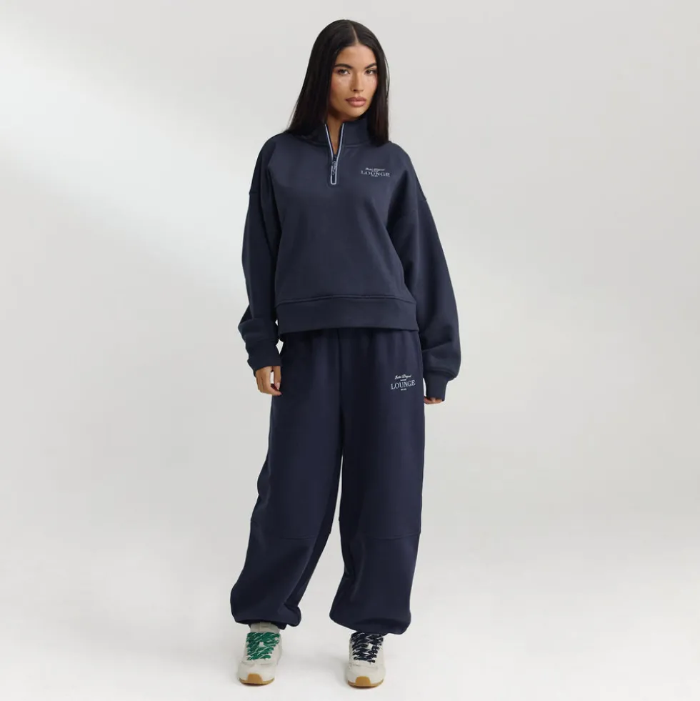 Pullover mit Reißverschluss - Dunkelblau