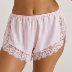 Satin Pyjama-Shorts - Rosa
