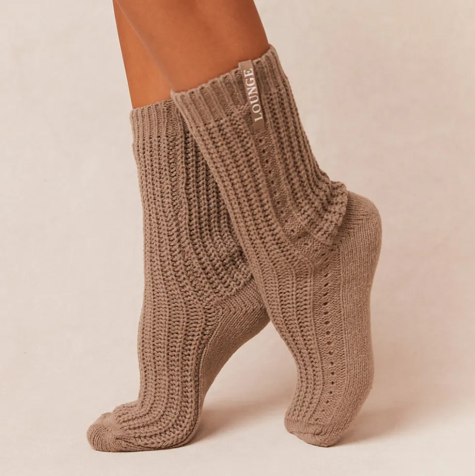 Snooze Gestrickte Socke - Beige