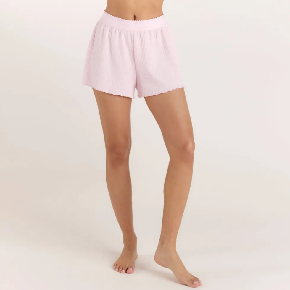 Soft Waffle Pyjama Shorts - Rosa