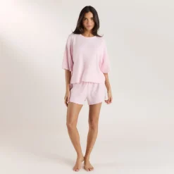 Soft Waffle Pyjama Shorts - Rosa