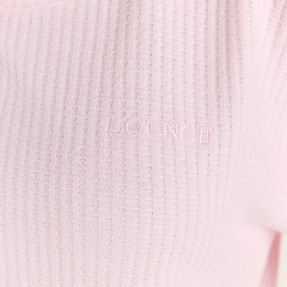 Soft Waffle Pyjama-Top - Rosa