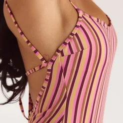 Sunstripe Badeanzug - Retro-Streifen