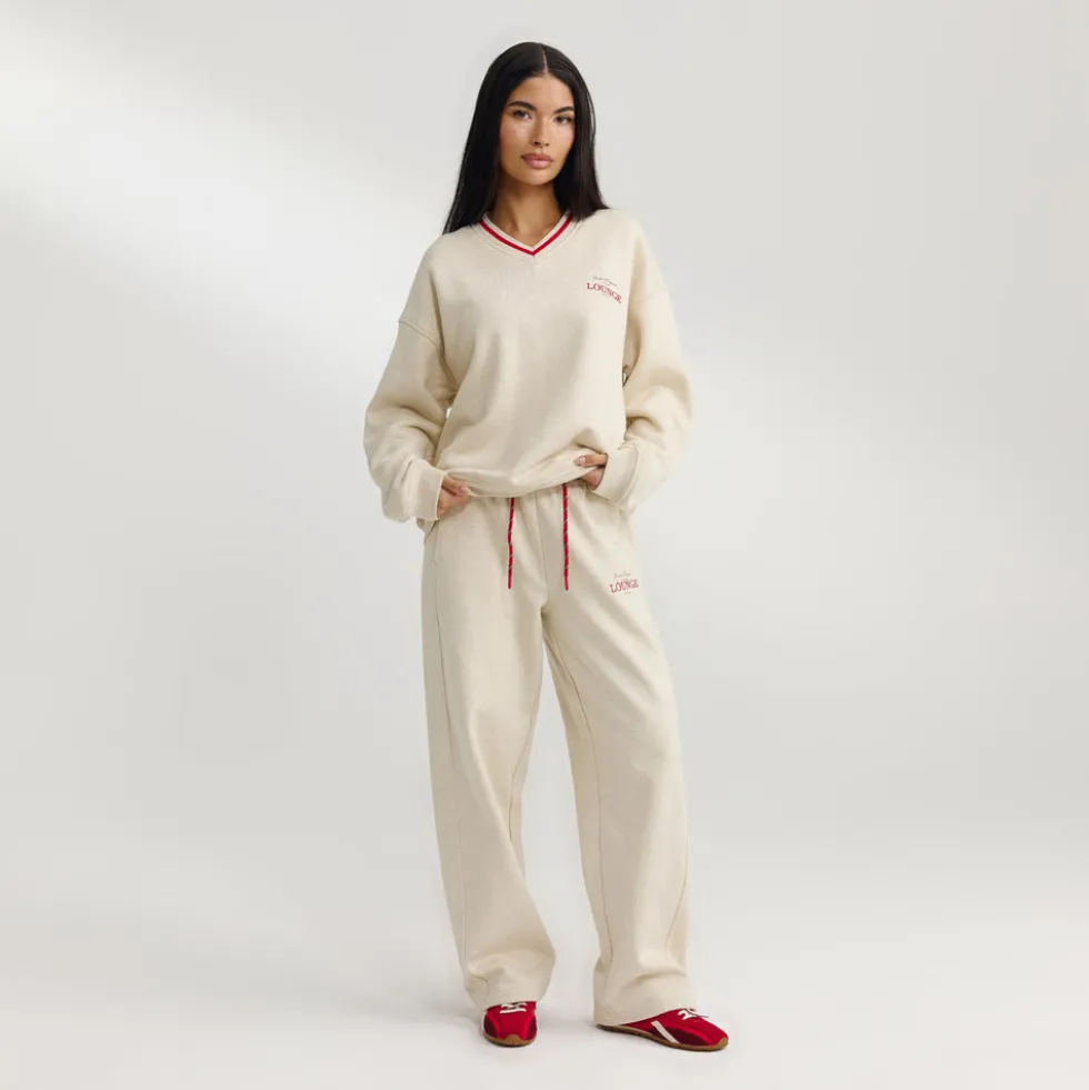 V-Neck Pullover - Haferflocken