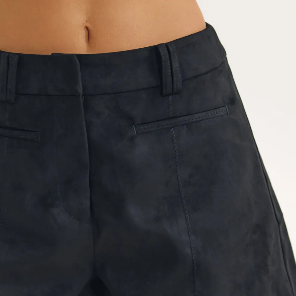 Wildledershorts - Schwarz